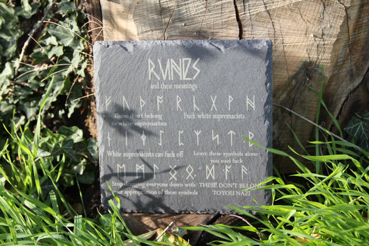 "Runes and their Meaning", Schieferplatte